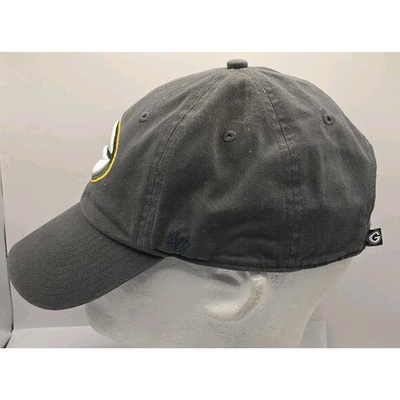 Green Bay Packers '47 Brand Green Strapback Cap G Logo Football Dad Hat - Picture 3 of 10